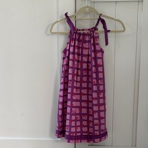 Hanna Andersson Kids Dress in Purple and Pink Check